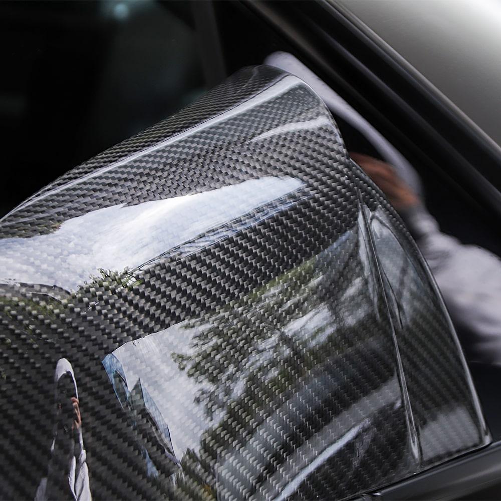 Tlyard Echte Kohlefaser Carbon Rückspiegel Abdeckungen für Model 3 / Y / Highland bei EV Motion Shop EV Motion Shop