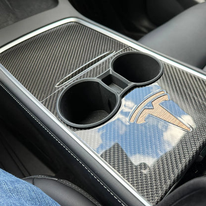 Tlyard Mittelkonsole aus echtem Carbon für Tesla Model 3 / Y bei EV Motion Shop