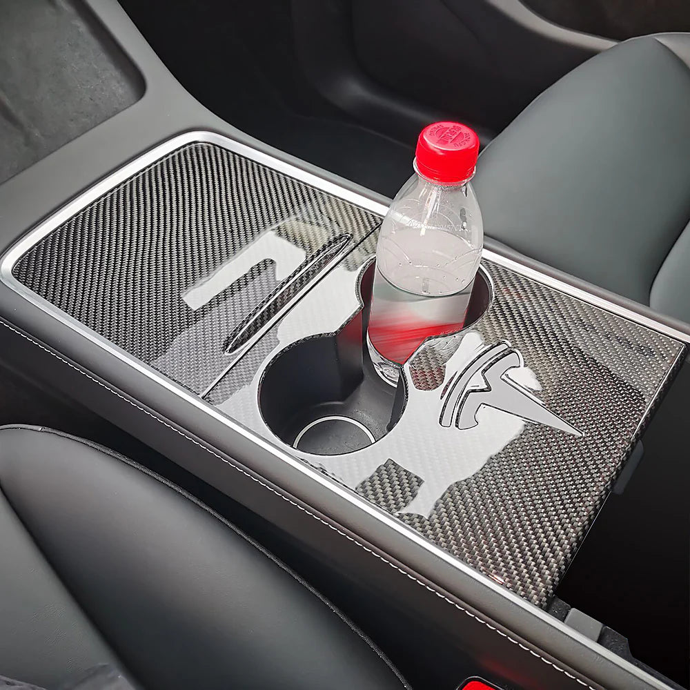 Tlyard Mittelkonsole aus echtem Carbon für Tesla Model 3 / Y bei EV Motion Shop