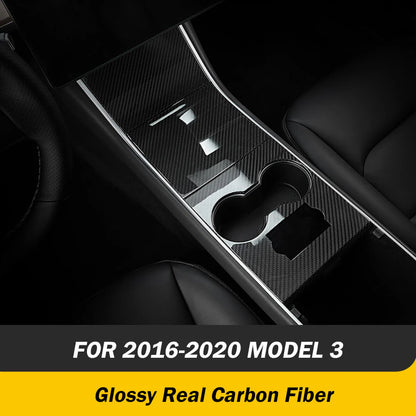 Tlyard Mittelkonsole aus echtem Carbon für Tesla Model 3 / Y bei EV Motion Shop