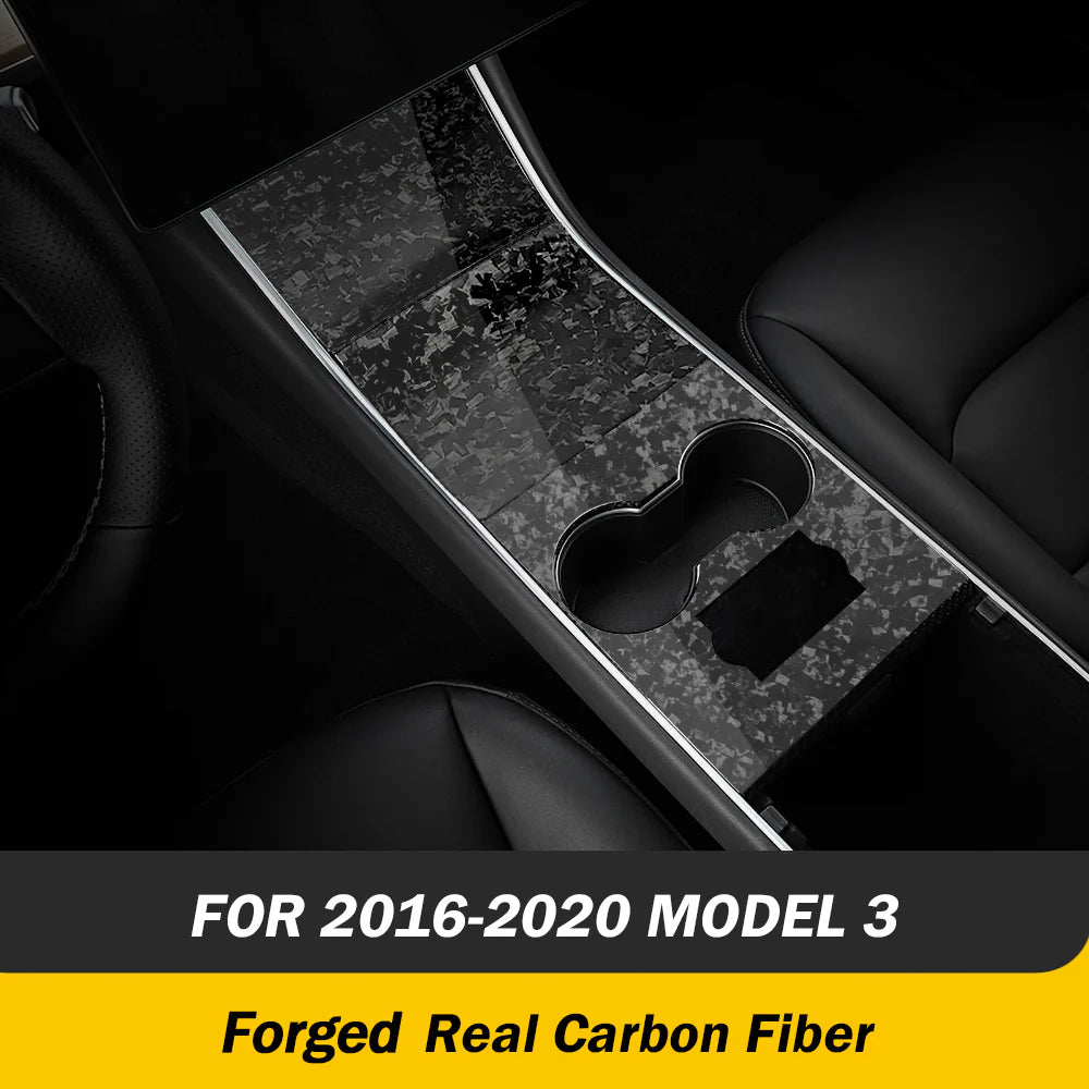 Tlyard Mittelkonsole aus echtem Carbon für Tesla Model 3 / Y bei EV Motion Shop