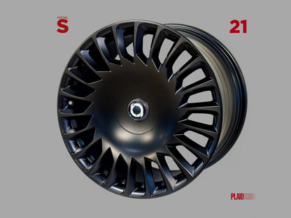 The New Aero - Razor 21" Onyx Schwarz (4er Set) für Tesla Model S / Plaid bei EV Motion Shop 