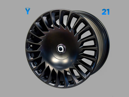 The New Aero - Razor 21" Onyx Schwarz (4er Set) für Tesla Model Y bei EV Motion Shop 