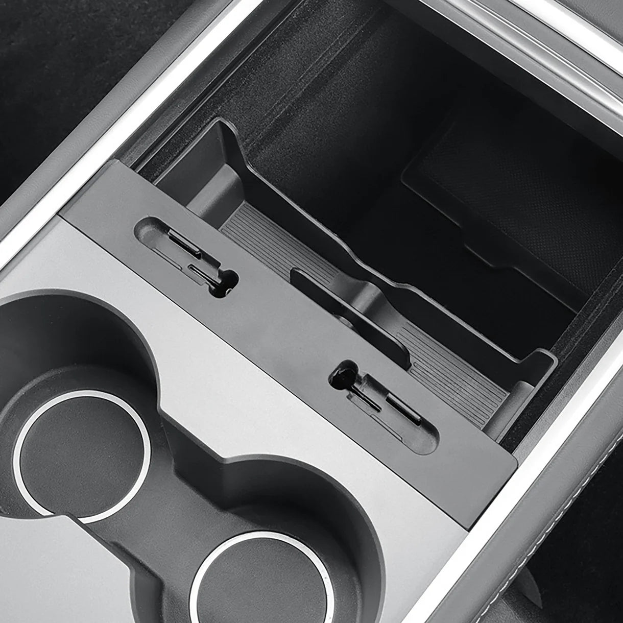 Yeslak Mittelkonsolen Brillenhalter mit Kabelorganizer – Tesla Model 3 / Y (Pre-Facelift) bei EV Motion Shop