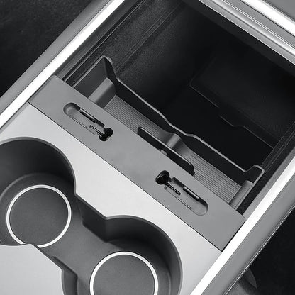 Yeslak Mittelkonsolen Brillenhalter mit Kabelorganizer – Tesla Model 3 / Y (Pre-Facelift) bei EV Motion Shop