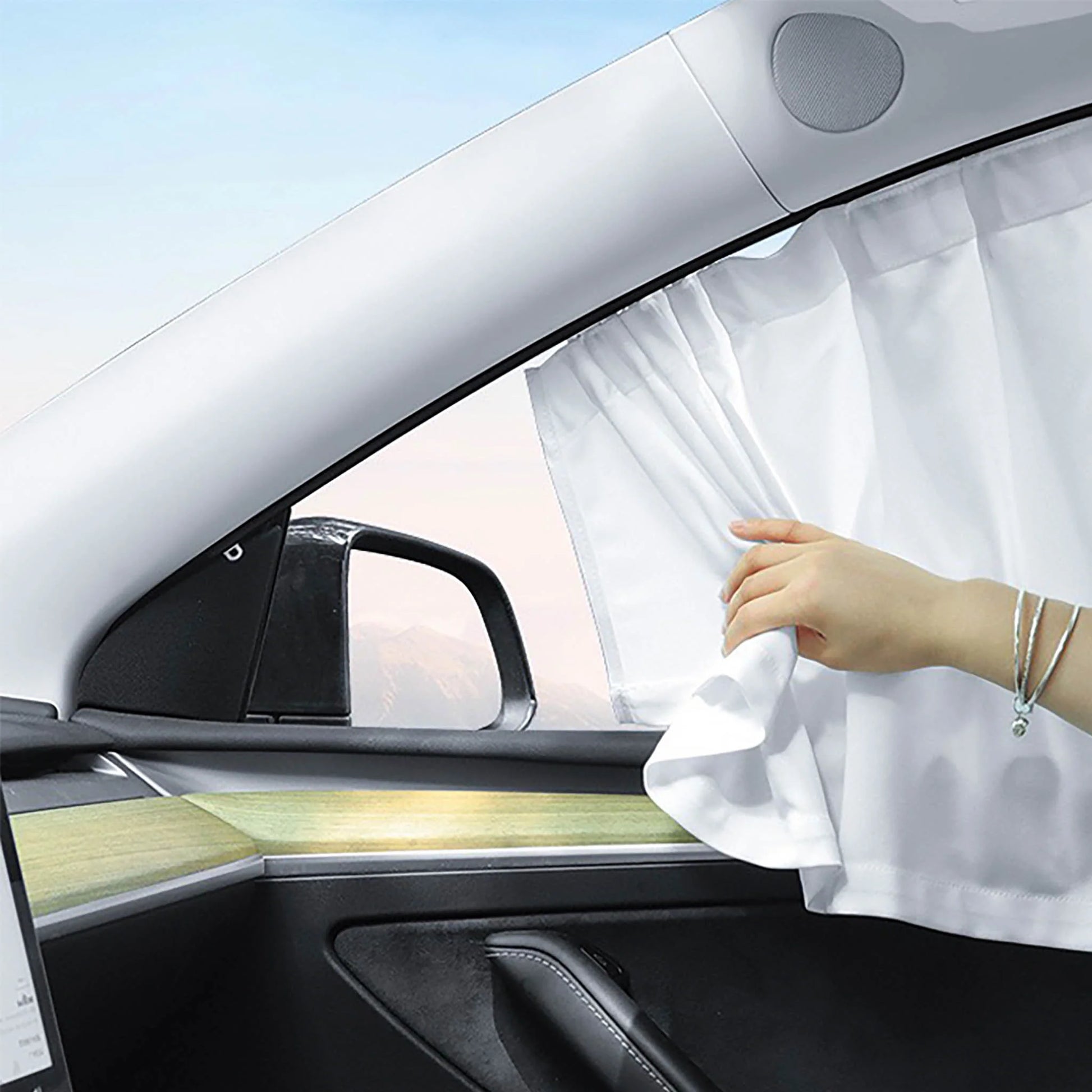 Yeslak Premium Seitenfenster Sonnenschutz Vorhänge – Tesla Model 3 / Y / Highland / Juniper bei EV Motion Shop