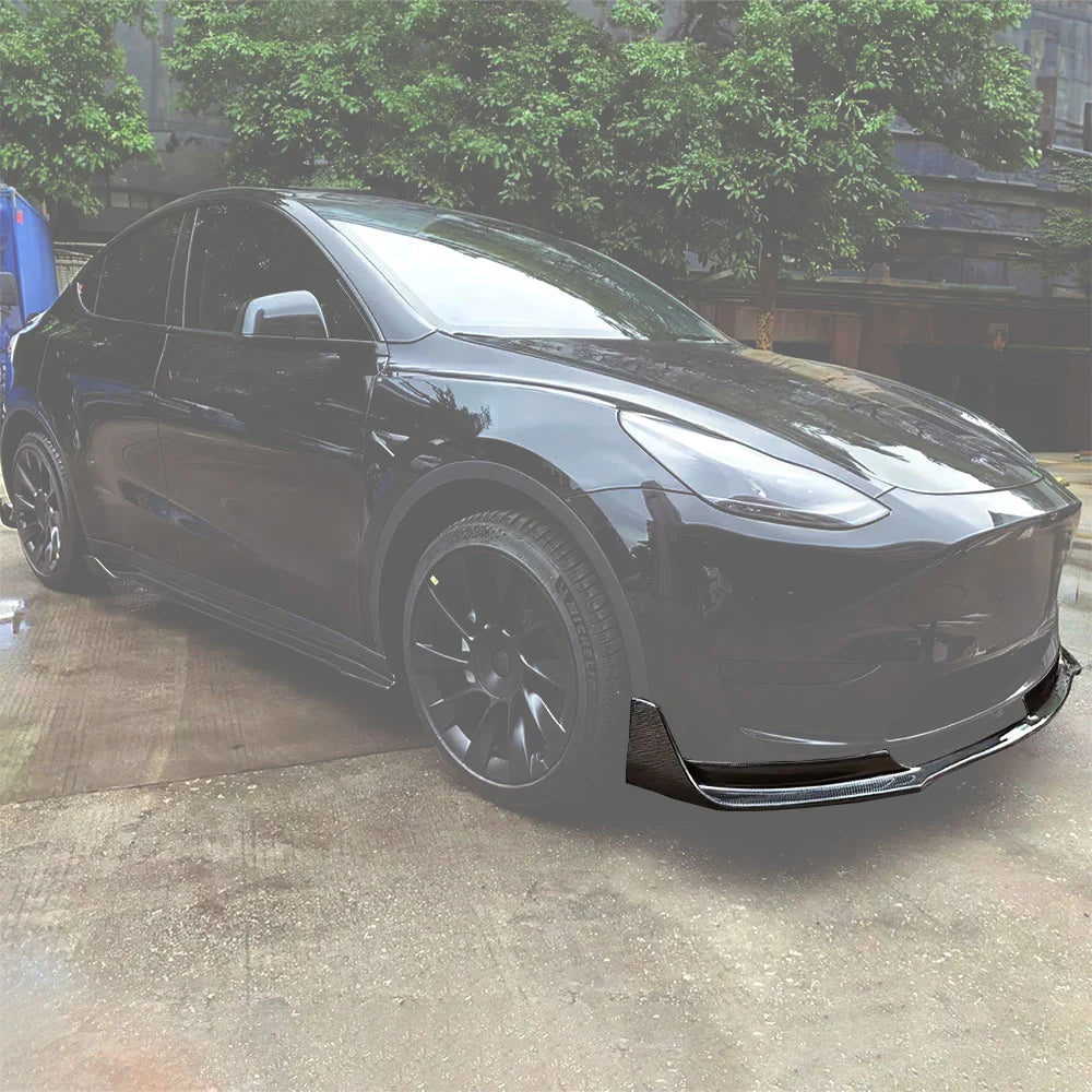 Yeslak V-Type Carbon Fiber Aero Front Lip – Tesla Model Y (Pre-Facelift) bei EV Motion Shop