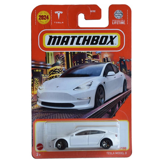 Matchbox™ Tesla Model 3 Weiß Spielzeug Auto im 1:64 Maßstab | 53/100 bei EV Motion Shop 