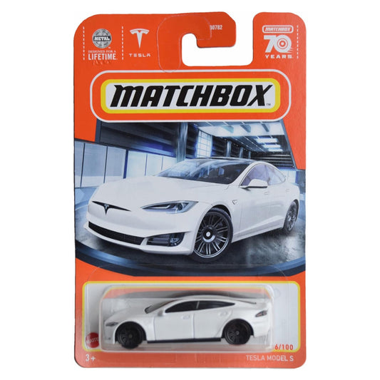 Matchbox™ Tesla Model S Weiß Spielzeug Auto im 1:64 Maßstab | 86/100 bei EV Motion Shop