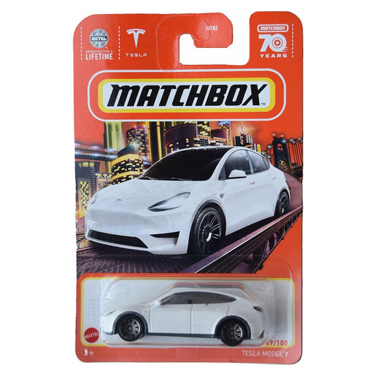 Matchbox™ Tesla Model Y Weiß Spielzeug Auto im 1:64 Maßstab | 89/100 bei EV Motion Shop 