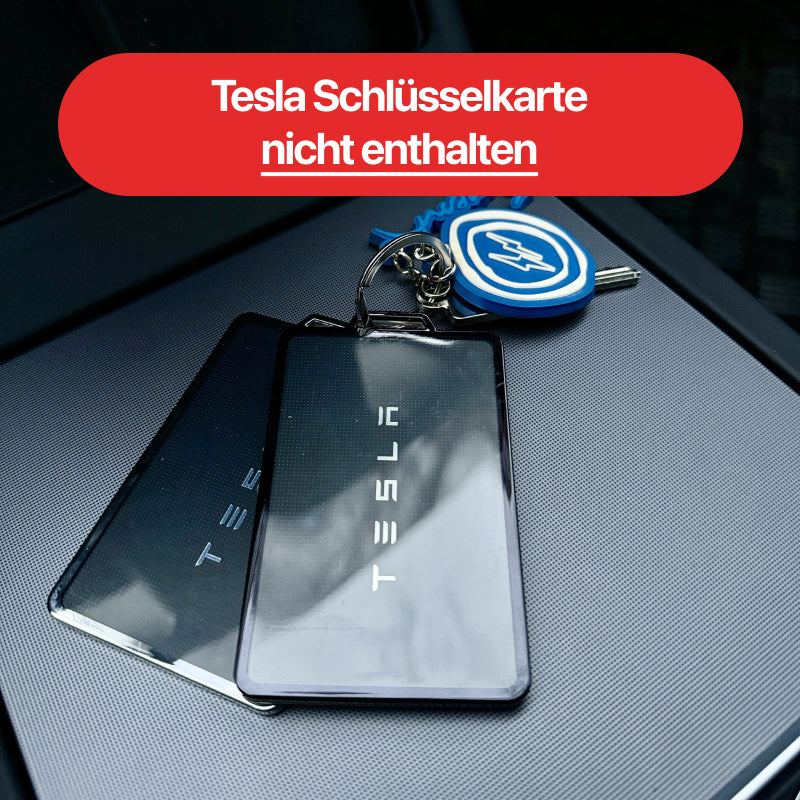 Key card case in black / silver / red / blue made of silicone suitable for Tesla Model S / 3 / X / Y key cards