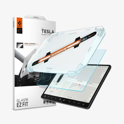 Spigen GLAS.tR EZ Fit | Anti-Glare für Tesla Model S / 3 / X / Y / Cybertruck bei EV Motion Shop